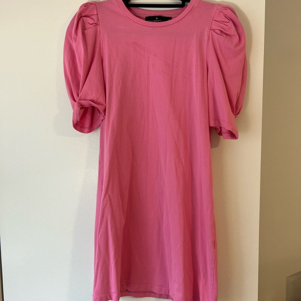 Tuckernuck Pink Puff Sleeve Mini Dress